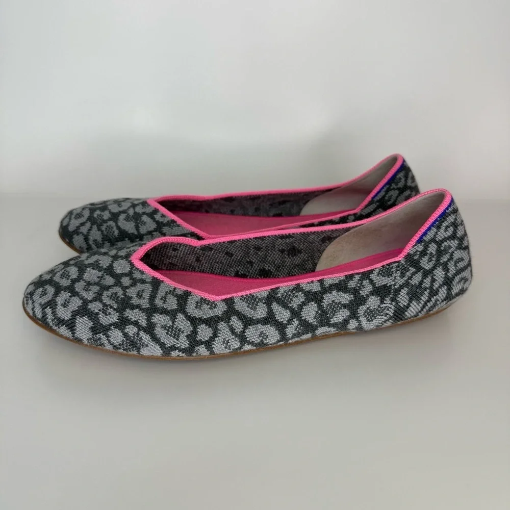 Rothy’s The Merino Wool Haze Spot Pink & Gray Slip On Flats Women’s Size 10.5